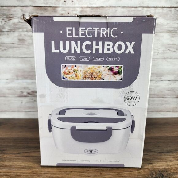 Electric Lunchbox Car Truck Office Food Warmer 60W Contruction Truckers - Picture 1 of 9